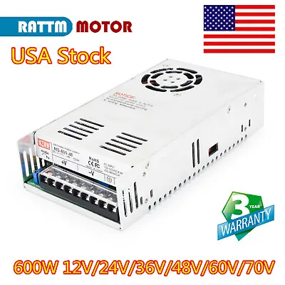 【USA】 12V 36V 48V 60V DC Power Supply PSU 600W 72V For LED/CCTV/CNC/Servo Motor • $39