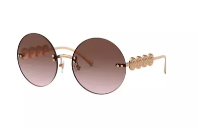 NEW Versace Medusa Sunglasses Designer Oversized Round Rimless Pink Rose Gold • $325