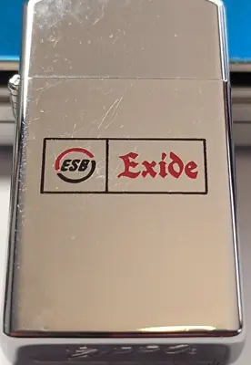 Vintage Slim Zippo Lighter Exide Esb Batteries • $102.64