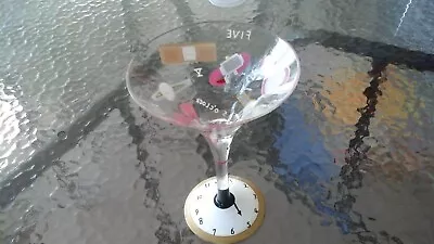 Lolita “5 O'CLOCK SOMEWHERE”  7 Oz. Martini Glass Collection Hand Painted • $12.99