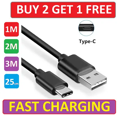 USB-C Lead For Samsung S24 S22 S21 S20 S10 Type C Charging Fast Charger Cable • £2.99