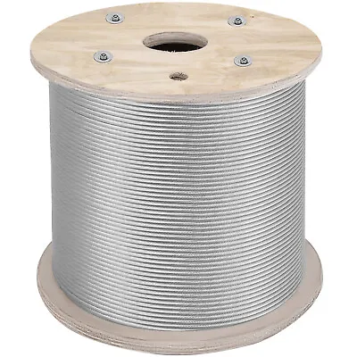 VEVOR T304 Stainless Steel Cable 1/4  7x19 Steel Wire Rope 200ft Cable Railing • $69.99