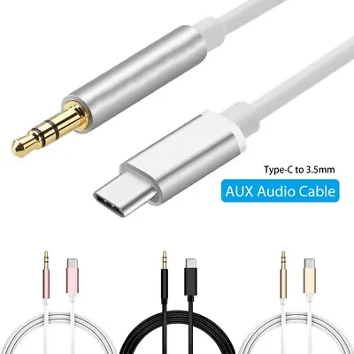 Aux Cable Type C USB C To 3.5mm Car Audio Music For Apple IPhone 15 Pro Max Plus • £1.95