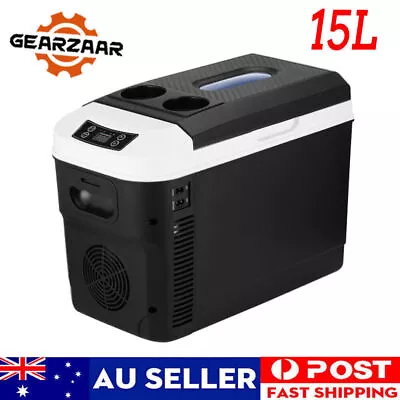 15L Centre Console Fridge Freezer Portable Travel Camping Car Cooler 4WD Truck • $139.79