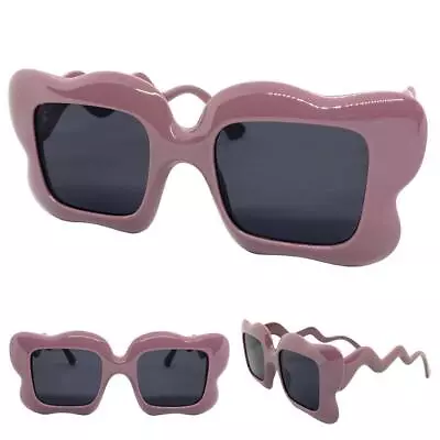 Oversize Exaggerated Vintage Retro Style SUNGLASSES Large Big Funky Purple Frame • $14.99