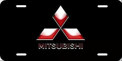 Mitsubishi License Plate New Car Tag Metal Aluminum USA Black • $12.94