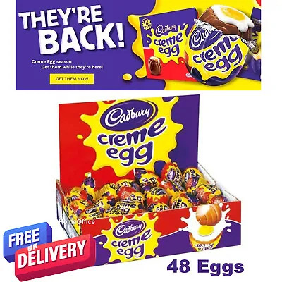 £29.95 • Buy 48 X Cadbury  Chocolate Creme Eggs Best Before July 2023 Free Post Cream