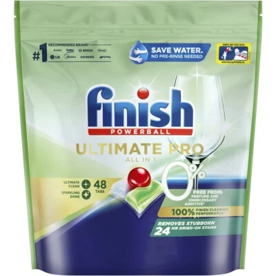 $47.90 • Buy Finish Ultimate Pro 0% Dishwasher Tablets 48 Pack