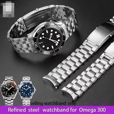 For Omega Seamaster 300 Planet/Ocean/Speedmaster Solid Steel Band Arc 20mm /22mm • $39.99