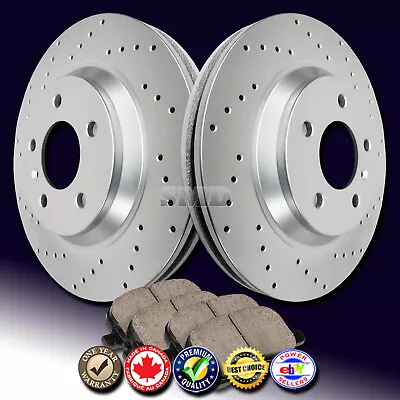 Z0962 FITS 2003 2004 2005 MERCEDES ML350 Drilled BRAKE ROTORS Ceramic Pads Front • $260.05