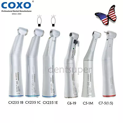 US COXO Dental Low Speed 1:1 1:5 6:1 10:1 20:1 Contra Angle Straight Handpiece • $147.04