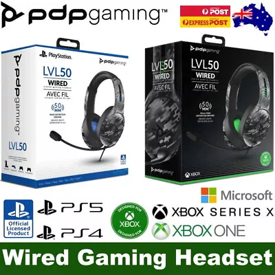 PDP Gaming LVL 50 Wired Gaming Headset W/ Mic For Xbox X Or PlayStation PS5 PS4 • $69.95