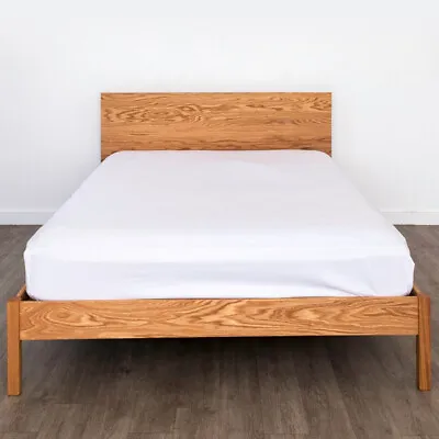 Solid Wood Platform Bed Frame Headboard Maple Oak Hand Crafted USA Assembly MESA • $1019
