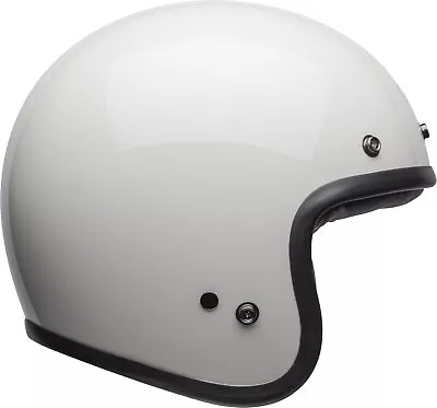 Bell Custom 500 Open-Face Motorcycle Helmet (GLOSS VINTAGE WHITE) • $144.95