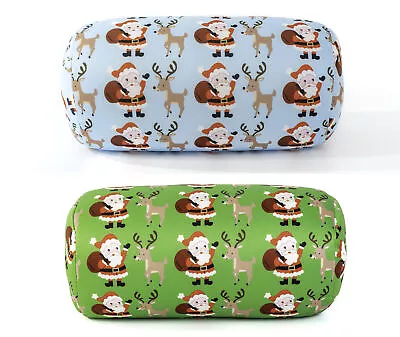 Mushy Pillows Microbead Roll Pillow Winter Patterns Combo Pack 2 Pillows - Santa • $14.79