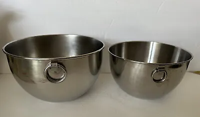 Set Of 2 Revere Ware Stainless Mixing Bowls W/ Rings Nested Set • $35.99