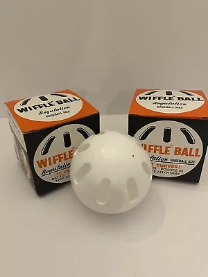 2 Vintage Regulation Baseball Size Wiffle Ball New Old Stock In Box • $5