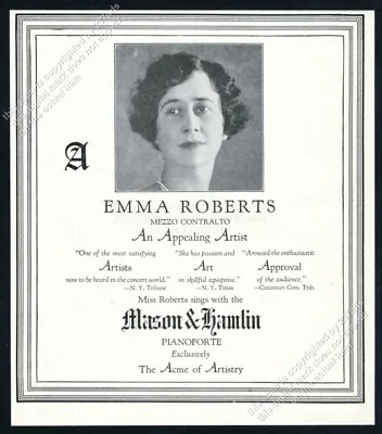 1927 Emma Roberts Photo Mason & Hamlin Piano Vintage Trade Print Ad • $8.09