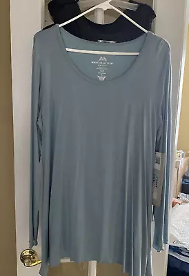 Women's New MiracleBody Jeans By Miraclesuit LS Light Blue Tunic Top Size XL • $24.95