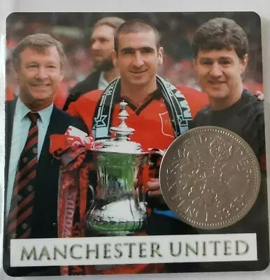 Manchester United Football Card Lucky Sixpence Gift • £2.69