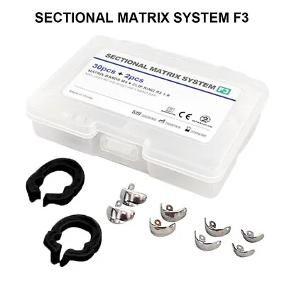 Dental Sectional Matrix Contoured Matrice Bands Fit Triodent Resin Clip Ring • $5.69