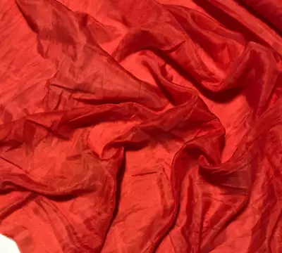 Hand Dyed BLOOD ORANGE China Silk HABOTAI Fabric • $11.99