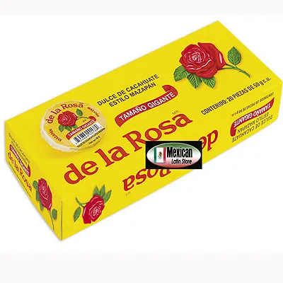 Mazapan De La Rosa Jumbo Size Peanut's Confection 20-pcs Box Net Wt 2-lb 4-oz • $19.50