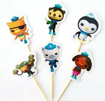 12pcs The Octonauts Cake Topper Sea Life Kwazii Gup Octonauts Cupcake Toppers • $7.95