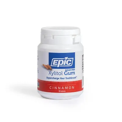 New Epic Xylitol Gum Cinnamon 50 Pieces Sugar-Free Dental Care Chewing Gum • $11.95