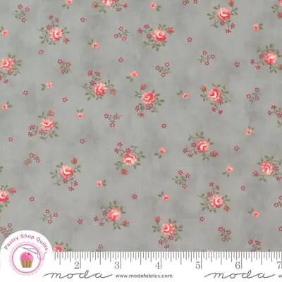 Moda COLLECTIONS ETCHINGS 44336 14 Slate FLORAL 3 SISTERS Quilt Fabric • $6.45
