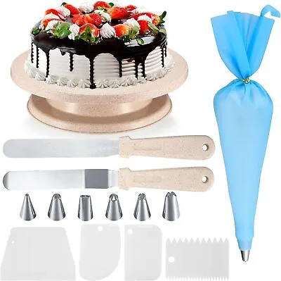 £17.59 • Buy Cake Decorating Kits, Rotating Turntable Tools, Plates,... 