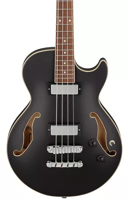 Ibanez AGB200 Semi-Hollow Body Short Scale 4-String Bass Guitar Black Flat • $599.99