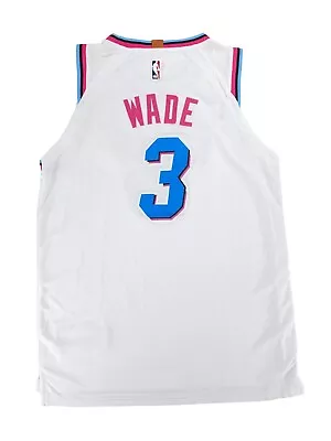 Nike NBA Dwyane Wade White Miami Heat City Edition Swingman Jersey 50 Large • $159.74