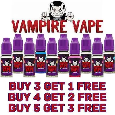 Vampire Vape E Liquid 1 X 10ml Bottle Ecig Juice | Heisenberg Pinkman Black Jack • £3.49