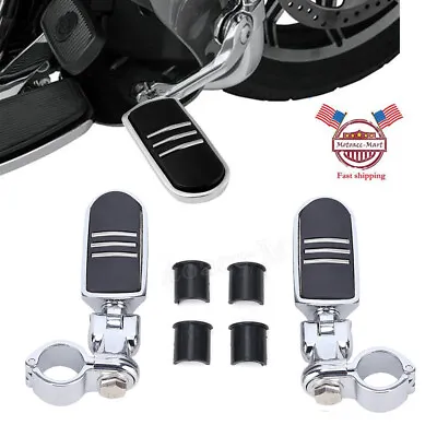 Chrome 1.25  1-1/4  Highway Foot Pegs For Harley Touring Road King Street Glide • $40.80