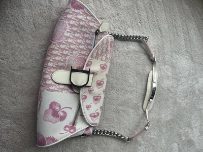 £400 • Buy Vintage Dior Bag Ladies Pink Material Bag 