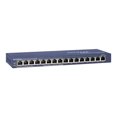 Netgear ProSafe 16 Port PoE Ethernet Switch FS116P With PSU • £20