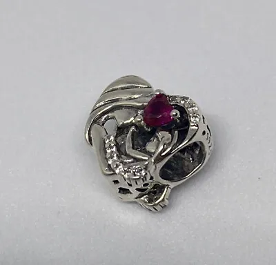 💠Genuine 925 Silver Mother & Baby Slide Charm Pink Stone💠B Christmas Gift • $14.95