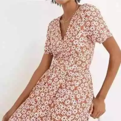 MADEWELL Packed Picnic Wrap Dress Daisy Russet Floral Mini Size Small • $25.20