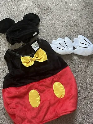 Disney Baby Mickey Mouse Costume Top Infant Halloween 6-12 Months Adorable • $18