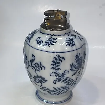 Blue Danube Blue Onion Lighter Vase Blue Delft Style Porcelain Untested • $51.99