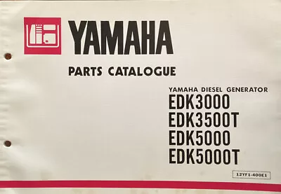 Yamaha Genuine-parts Book  EDK3000 EDK3500T EDK5000 EDK5000T GENERATOR . 1983 • $30