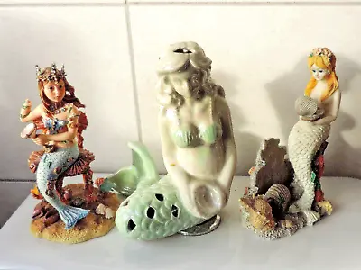 Mermaid Ornaments - Three Delightful Statuettes. • £12