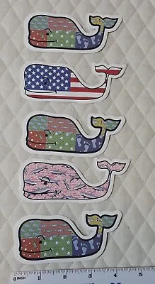 Lot Of 5 New Vineyard Vines Whale Stickers Pink American Flag  Decals • $15