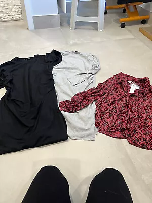 New Maternity Clothes Bundle Size 10/12 Topshop New Shirt- 2 Dresses Only £5 • £5