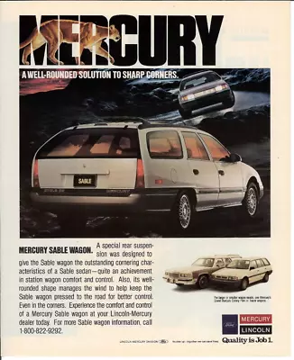 1989 MERCURY Sable Wagon Motors Car Automobile  Vintage Magazine Print Ad • $6.95