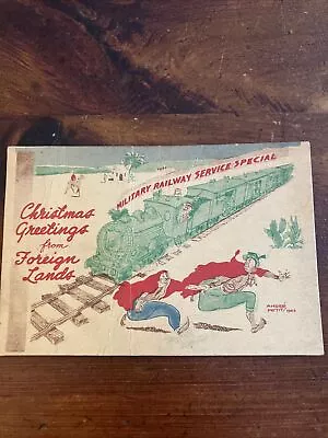 1943 England Postcard Military Railway Service Special Christmas Greetings • $55