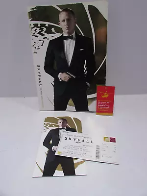 James Bond 007 Skyfall Royal World Premier Programme Ltd Edition & Ticket    BKD • £44.95