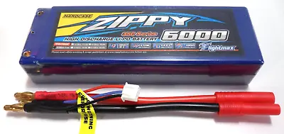 £27.99 • Buy Zippy 6000mAh 2s 7.4v 35c 45c Hardcase LiPo - Traxxas HPI Deans 5000mAh Turnigy