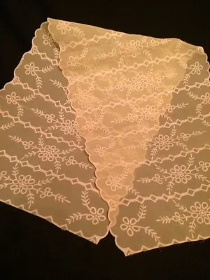 Beautiful! Vintage 1950's Yellow Sheer Nylon W Velvet Design Table Runner • $9.99